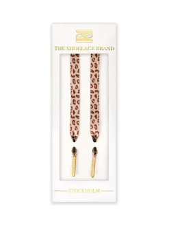 The Shoelace Brand - Leopard Lace - Leopardmönstrade skoband i textil