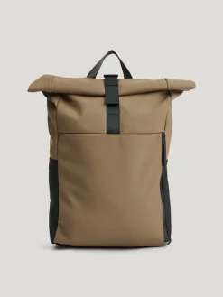 Tretorn - Wings Rolltop WP - Brun vattentålig ryggsäck i mjukt PU-material
