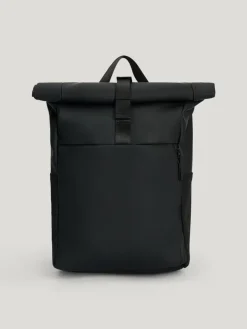 Tretorn - Wings Rolltop WP - Svart vattentålig ryggsäck i mjukt PU-material