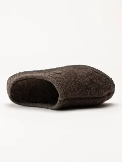 Ulle - Ulle Original - Mörkbruna slip in tofflor i ull