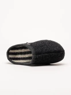 Ulle - Ulle Stripe - Svarta slip in tofflor i ull