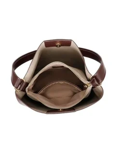 Ulrika Design - Minimalism Hink - Vinröd hinkväska i skinnimitation