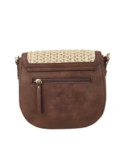 Ulrika Design - Sraw Sadelväska - Beige sadelväska i synte och strå