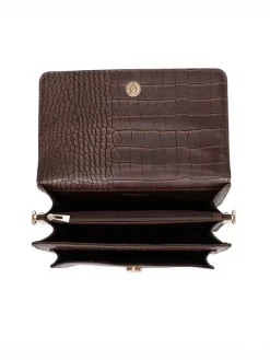 Ulrika Design - Ulrika Croco Box-väska - Brun box-väska med croco mönster