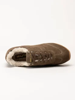 Unisa - Bruna fodrade sneakers i mocka