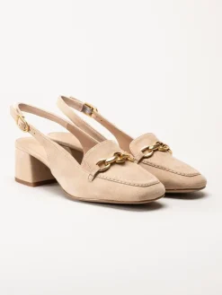 Unisa - Lenno_KS - Beige slingback pumps i mocka