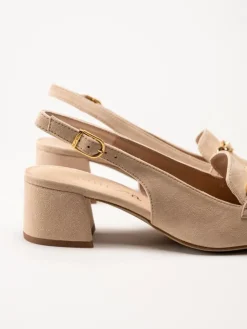 Unisa - Lenno_KS - Beige slingback pumps i mocka
