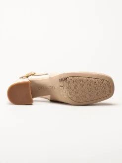 Unisa - Lenno_KS - Beige slingback pumps i mocka