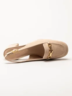 Unisa - Lenno_KS - Beige slingback pumps i mocka