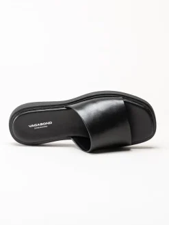 Vagabond - Connie - Svarta slip in tofflor i skinn