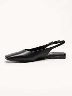 Vagabond - Delia - Svarta slingbacks i skinn