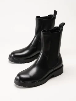 Vagabond - Kenova - Svarta chelsea boots i skinn