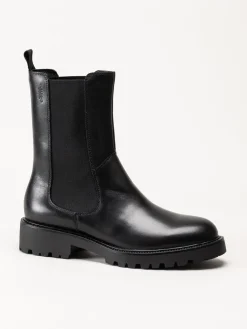 Vagabond - Kenova - Svarta chelsea boots i skinn