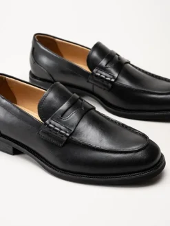 Vagabond - Mario - Svarta loafers i skinn