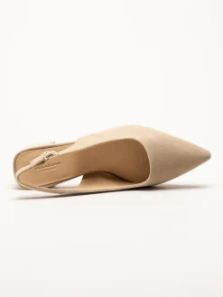 Vagabond - Marta - Beige slingback pumps i mocka