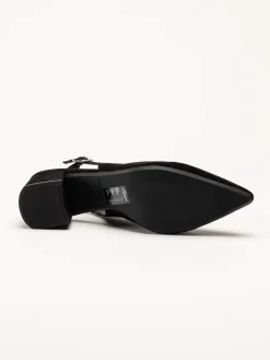 Vagabond - Marta - Svarta slingback pumps i mocka