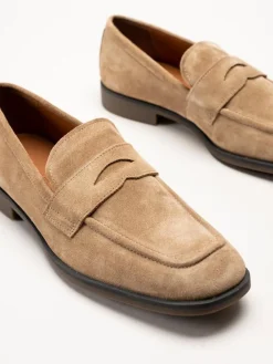Vagabond - Troy - Beige loafers i mocka