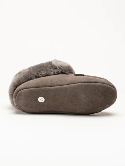 Wollies - Classico Suede - Bruna slip on fårskinnstofflor