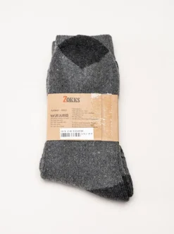 Zokks - Wool 1-pack - Grå svarta ullstrumpor